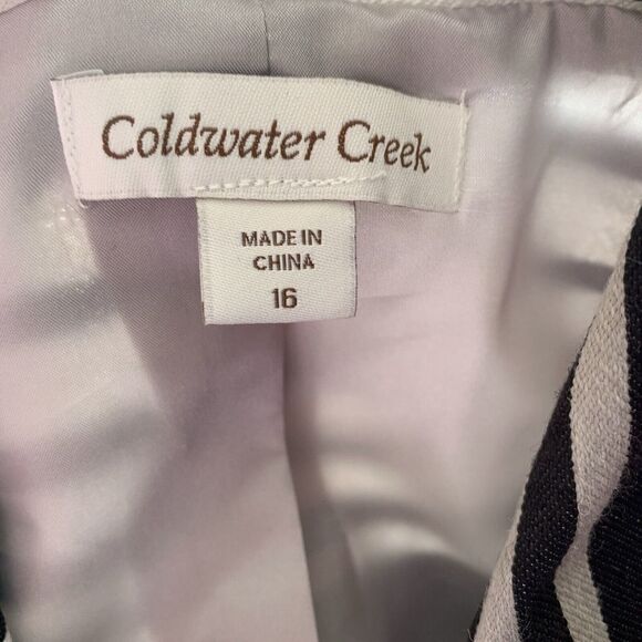 Coldwater Creek Womens Plus Size 16 Multicolor Stripe Wool Blend Blazer Jacket - Picture 5 of 7